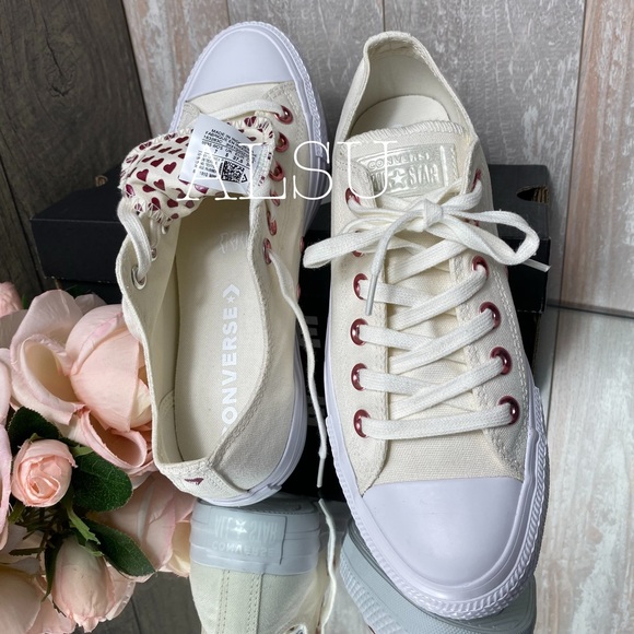 Converse Ctas OX Egret Rhubarb Canvas W AUTHENTIC - Picture 6 of 8